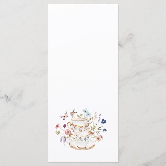 Menu Floral Tea Party (Dos)