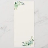 Menu floral vert de Quenceanera (Dos)
