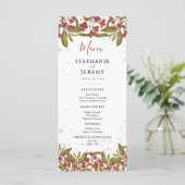 Menu Floral Vintage Bourgogne (Debout devant)