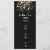 Menu Floral vintage foncé (Dos)