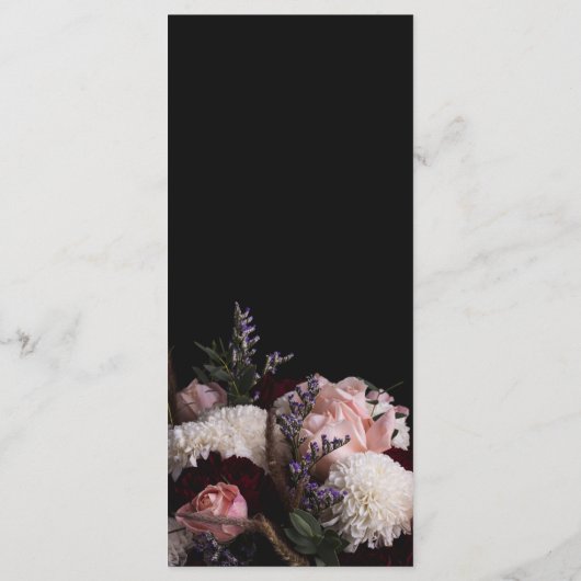 Menu Floral vintage foncé (Dos)