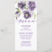 Menu Floral Violet (Devant)