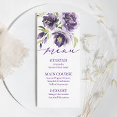Menu Floral Violet