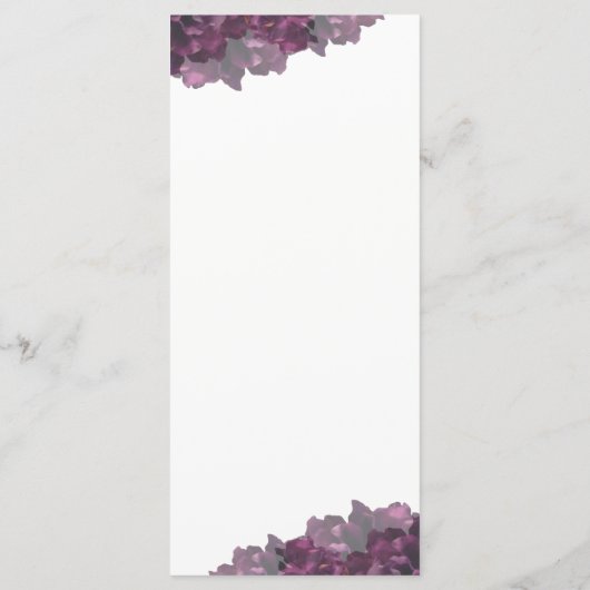 Menu Floral Violet (Dos)