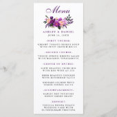 Menu Floral violet Ultra violet Mariage (Devant)