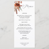 Menu Florales Rustique Terre & Champagne (Devant)