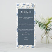 Menu Flore bleu poussiéreux | Mariage de fleurs (Debout devant)