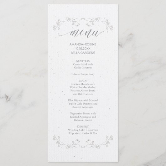 Menu Flore simple et élégant (Devant)