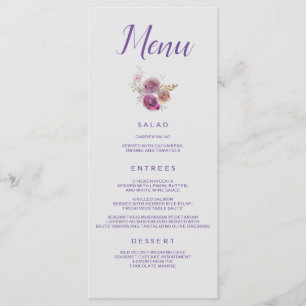 Menu Flore violet chic