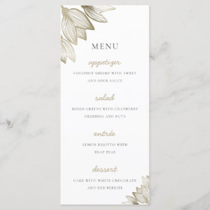 Menu Flores de tulipe d'or MARIAGE