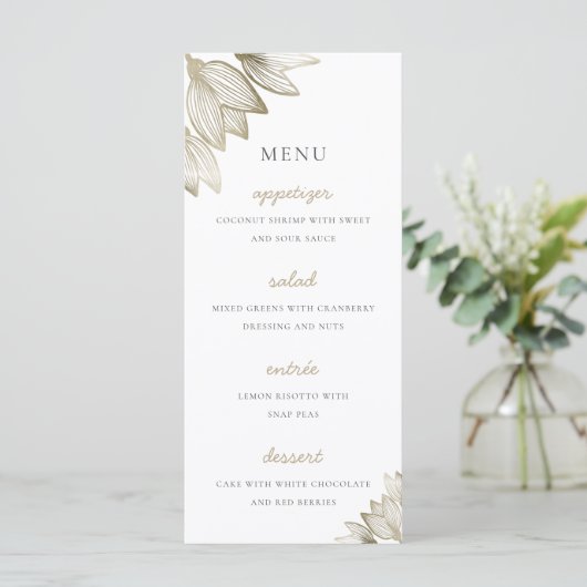 Menu Flores de tulipe d'or | MARIAGE (Debout devant)