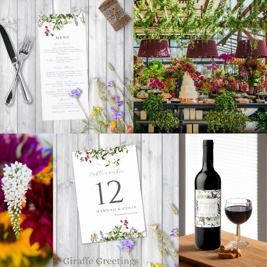 Menu Flores et verdure sauvages