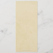 Menu Flores printanières blanches jaunes Appartement 4 (Dos)