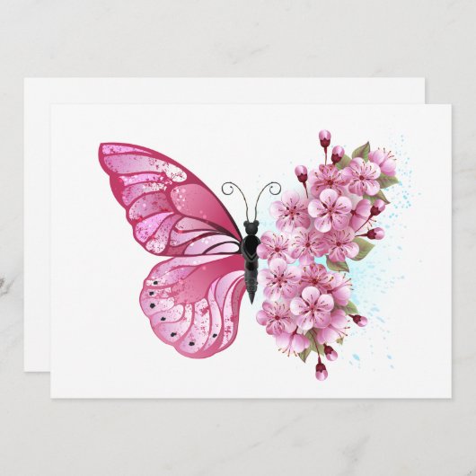 Menu Flower Butterfly (Devant / Derrière)