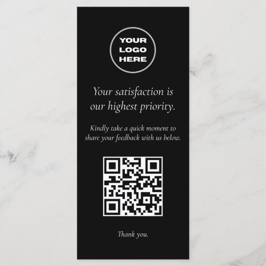 Menu Flyer Code QR pour livres de serveur avec reçus ou (Devant)