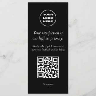 Menu Flyer Code QR pour livres de serveur avec reçus ou