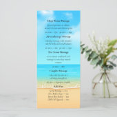 Menu Flyer sur mesure pour les services de massage (Debout devant)