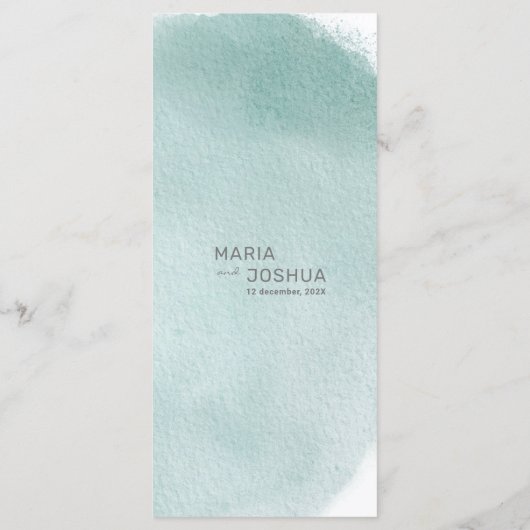 Menu Foliage Modern (Achterkant)