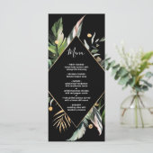 Menu Foliage tropical sauvage Mariage noir (Debout devant)