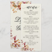 Menu Folial Chute d'aquarelle (Devant / Derrière)