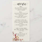 Menu Folial Chute d'aquarelle (Devant)