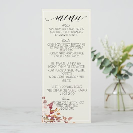 Menu Folial Chute d'aquarelle (Debout devant)