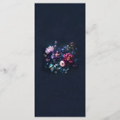 Menu Foncé romantique Moody Florals gothique Noir Maria (Dos)