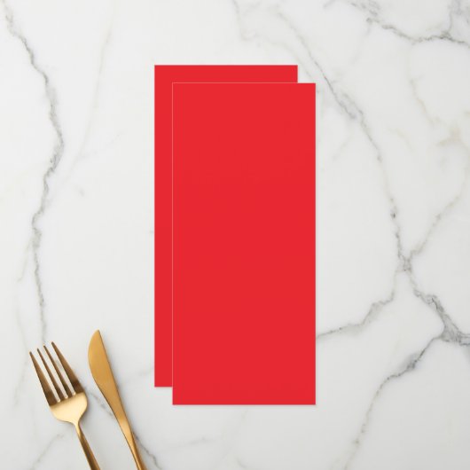 Menu Fond uni rouge solide (Devant/Arrière en situation)