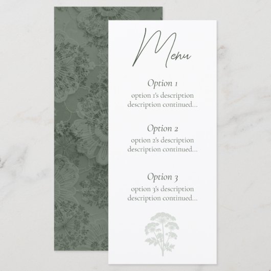 Menu FONDNESS | Mariage (Devant / Derrière)