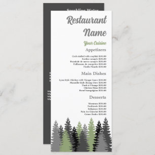 Menu Forest Grey, Restaurant Slimline