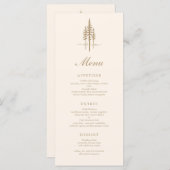Menu Forêt d'or moderne Mariage rustique (Devant / Derrière)