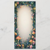 Menu Forêt enchantée Bois Floral Fairytale Mariage (Dos)