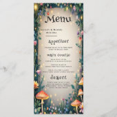Menu Forêt enchantée Bois Floral Fairytale Mariage (Devant)