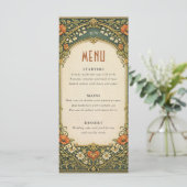 Menu Forêt Enchantée Mariage Vintage Art Nouveau (Debout devant)