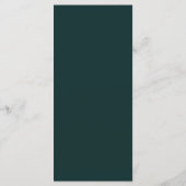Menu Forêt foncée Vert Élégant Mariage Maroon Mauve (Dos)