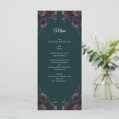 Menu Forêt foncée Vert Élégant Mariage Maroon Mauve (Debout devant)