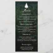 Menu Forêt Rustique Photo Fir Tree Silhouette Mariage (Devant)