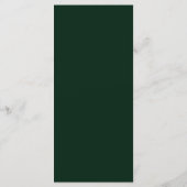 Menu Forêt Vert Rustique Gold Cercle Ampersand Mariage (Dos)