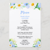 Menu Forget-Me-Nots and Daisies Floral Wedding (Devant)