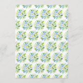 Menu Forget-Me-Nots and Daisies Floral Wedding (Dos)