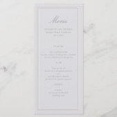 Menu Formal Elegant Moderne Classique Mariage de cadre  (Devant)
