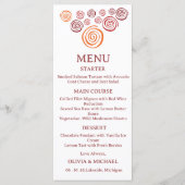 Menu Forme africaine abstraite modifiable pour mariage (Devant)