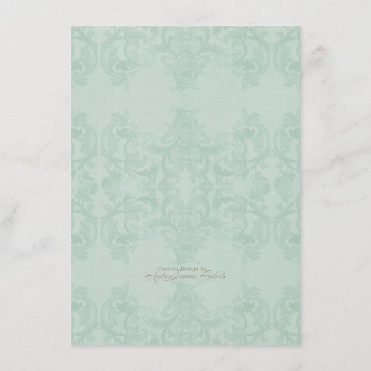 Menu formel de dîner de libellule élégante du (Dos)