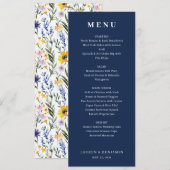 Menu Formel Élégant Marine (Devant / Derrière)