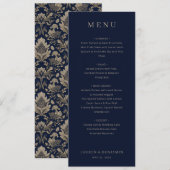 Menu Formel Élégant Navy (Devant / Derrière)