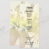 Menu Fournitures de mariage aux lis jour jaune (Devant / Derrière)