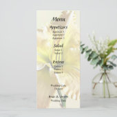 Menu Fournitures de mariage aux lis jour jaune (Debout devant)