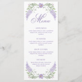 Menu Frame Lavande Florale Lilac (Devant)