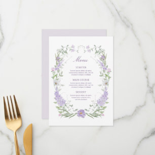 Menu Frame Lavande Florale Lilac