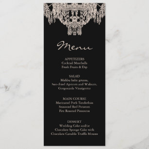 Menu français/de l'anglais   lustre de mariage